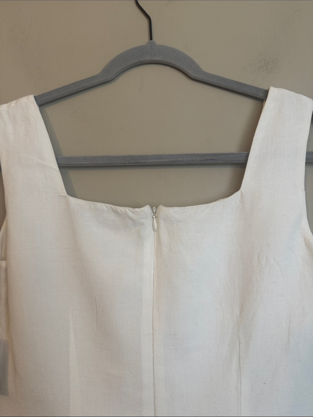 French Connection Birdie Square Neck Minidress, White, size 4 - Picture 11 of 12